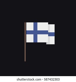flag of Finland icon. vector illustration
