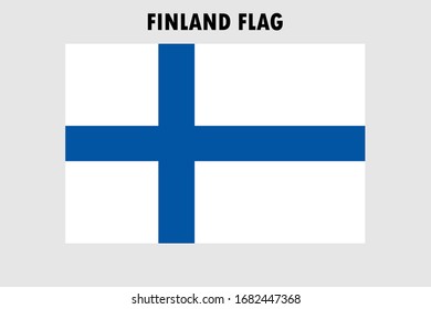 Bandera de Finlandia. ilustración vectorial aislada.