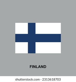 flag of Finland isolated vector illustration