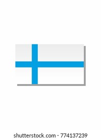 The flag of Finland on white background