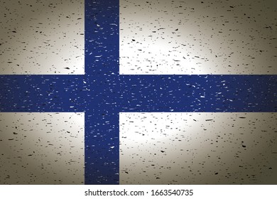 flag of finland in retro background