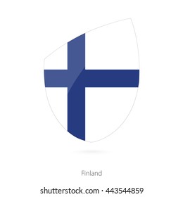 Flag of Finland. Finland Rugby flag.Vector Illustration.