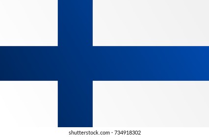 Flagge Finnlands mit Übergangsfarbe - Vektorillustration