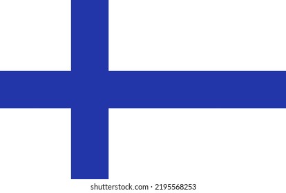 Flag of the Finland. Vector illustration.