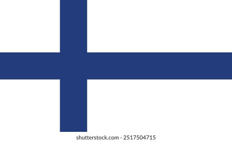 Bandera de Finlandia. Ilustración vectorial