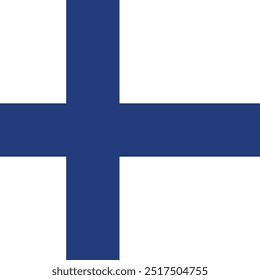 Bandera de Finlandia. Ilustración vectorial