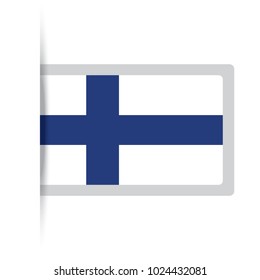 Flag of Finland. Vector illustration of a stylized flag.
The slit in the paper with shadows. isolated on white.