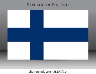 Flag of Finland.Finland flag vector illustration.