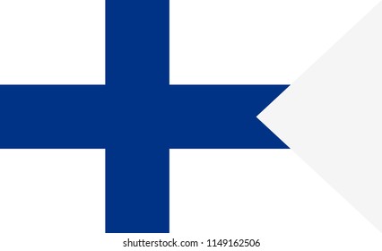 Flag of Finn. Symbol of Independence Day, souvenir soccer game banner, language button , icon.