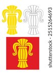 The Flag Of The Finnish City Of Vaasa Vector Illustration

