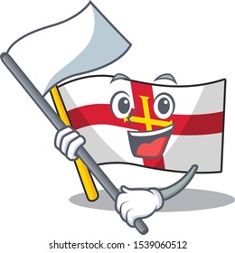 With flag flags guernsey stored in cartoon drawer
