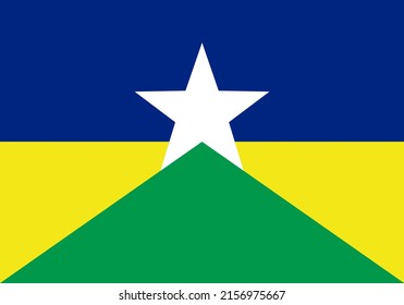 Flag of Rondônia. Flags of the states of brazil