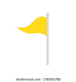 Flag flat, banner icon, vector illustration isolated on white background
