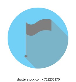 Flag flat icon. Army sign on white background