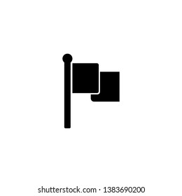 Flag in flat icon. Editable vector 64x64 Pixel.