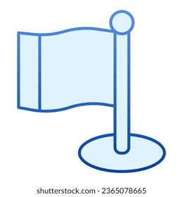 Flag flat icon. Flagpole blue icons in trendy flat style. Pointer gradient style design, designed for web and app. Eps 10