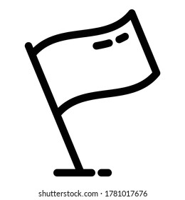 Flag Flat Icon Isolated On White Background