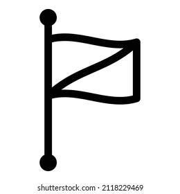 Flag Flat Icon Isolated On White Background