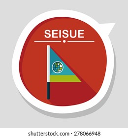 Flag flat icon with long shadow