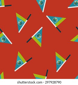 Flag flat icon seamless pattern background