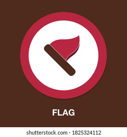 flag flat icon - simple, vector, icon for website design, mobile app, ui. Vector Illustration