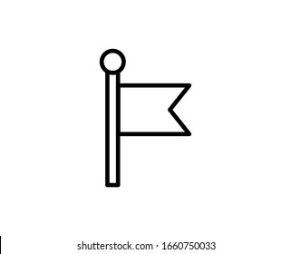 Flag flat icon. Single high quality outline symbol for web design or mobile app.  Flag thin line signs for design logo, visit card, etc. Outline pictogram EPS10