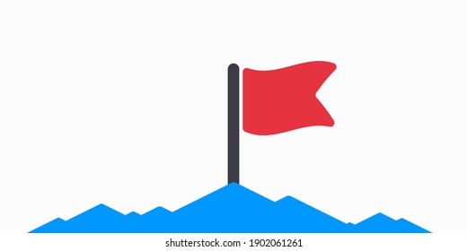 Flag flat icon vector illustration