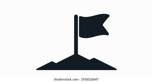 Flag flat icon vector illustration