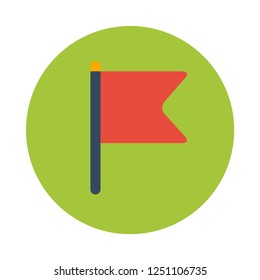 Flag flat icon. You can be used flag icon for several purposes like: websites, UI, UX, print templates, promotional materials, info-graphics, web and mobile phone apps.