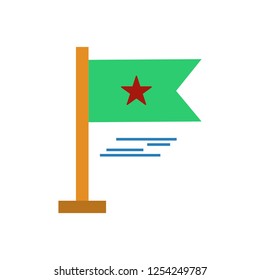 Flag Flat multi color icon