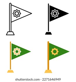 Flag in flat style isolated