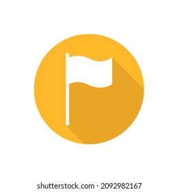 Flag flat vector button icon