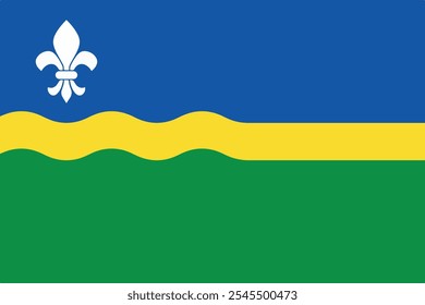 Bandeira de Flevoland, Países Baixos, vetor design