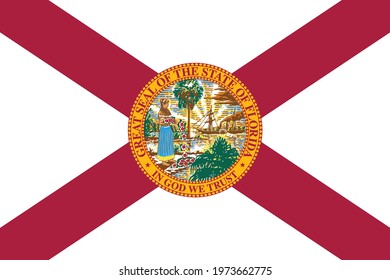 Flag of Florida, federal state of United States of America