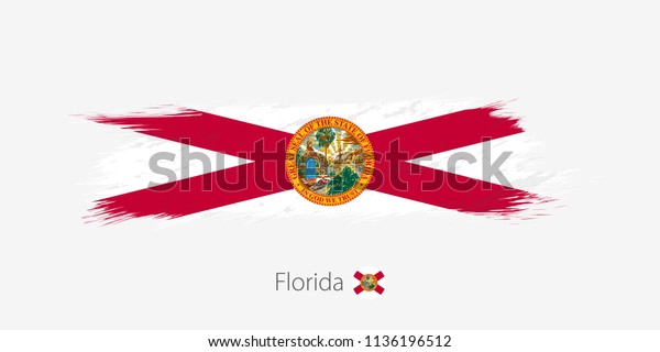 Flag Florida Us State Grunge Abstract Stock Vector Royalty Free 1136196512 9732