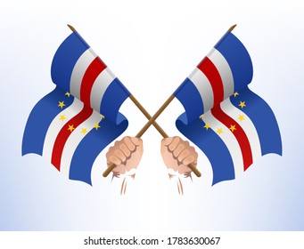 The flag fluttered across from the country of Cape Verde