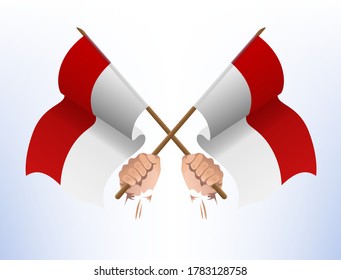 The flag fluttered across from the country of Monaco