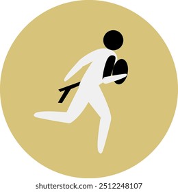 Flag Football competition icon. Colorful sport sign. 