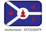 Flag Of Fort Wayne, Indiana Vector Illustration

