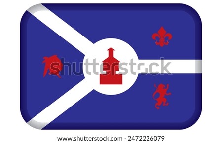 Flag Of Fort Wayne, Indiana Vector Illustration
