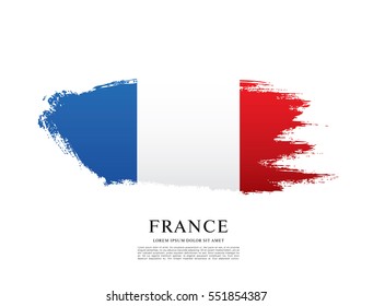 Bandera de Francia, fondo de pincel