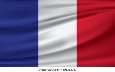 Flag of France. Close Up.