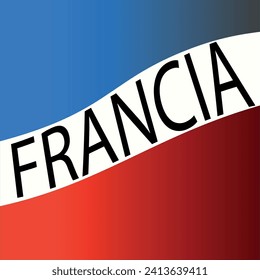 flag of france with its colors and name in the middle