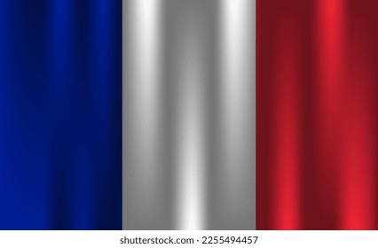 flag of france country nation symbol 3d textile satin effect background wallpaper vector