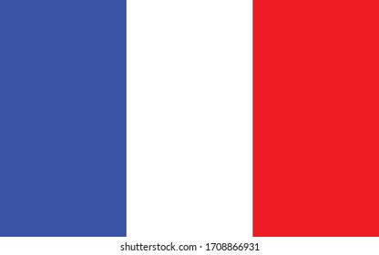 Flaggenstaat Frankreich - aktuelle Vektorillustration
