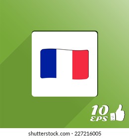 Flag France. Flat style. Made in vector