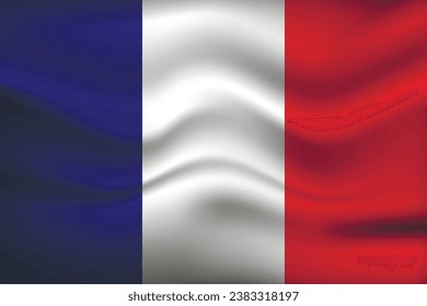 Flag of France. French national symbol in official colors. Template icon. Abstract vector background.