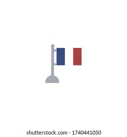 flag of france icon or logo illustration on white background. Perfect use for website, pattern, design, etc.