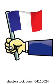 Flag of France icon, vector