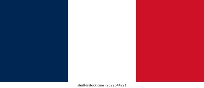 Bandeira da França, versão longa, Vetor Images